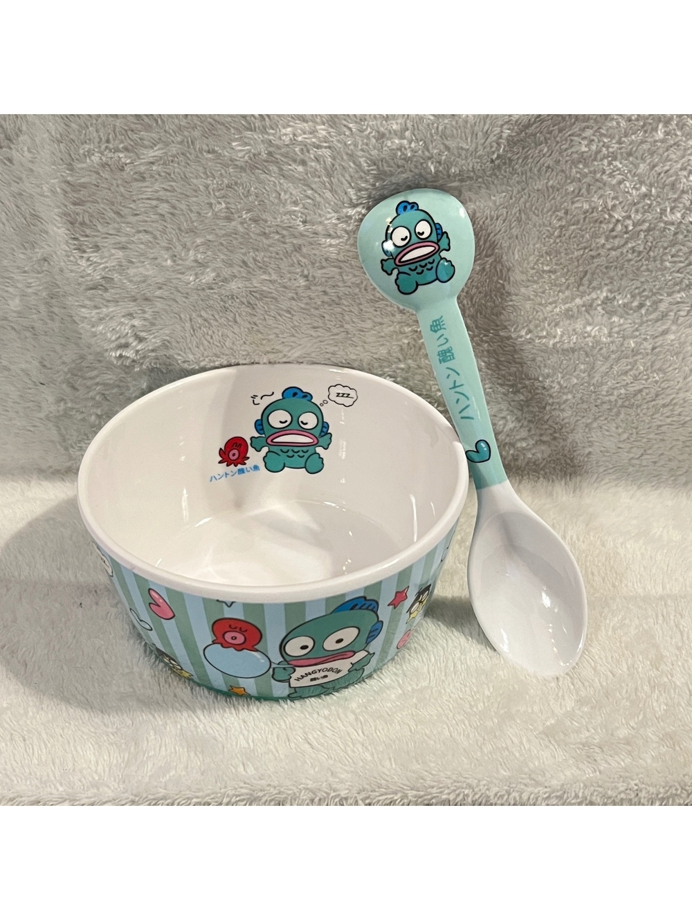 Hangyodon Bowl Spoon and Lid Set
